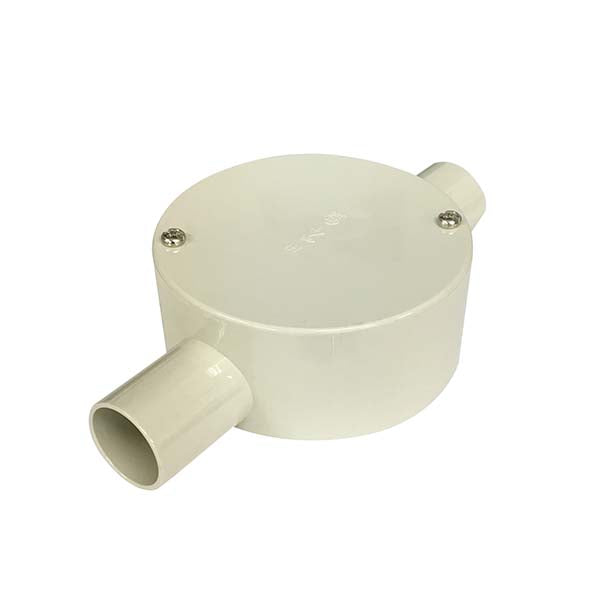 露出用丸形ボックス(16用/2方出/S)_00-9373_PVM16-2SJ_OHM(オーム電機)